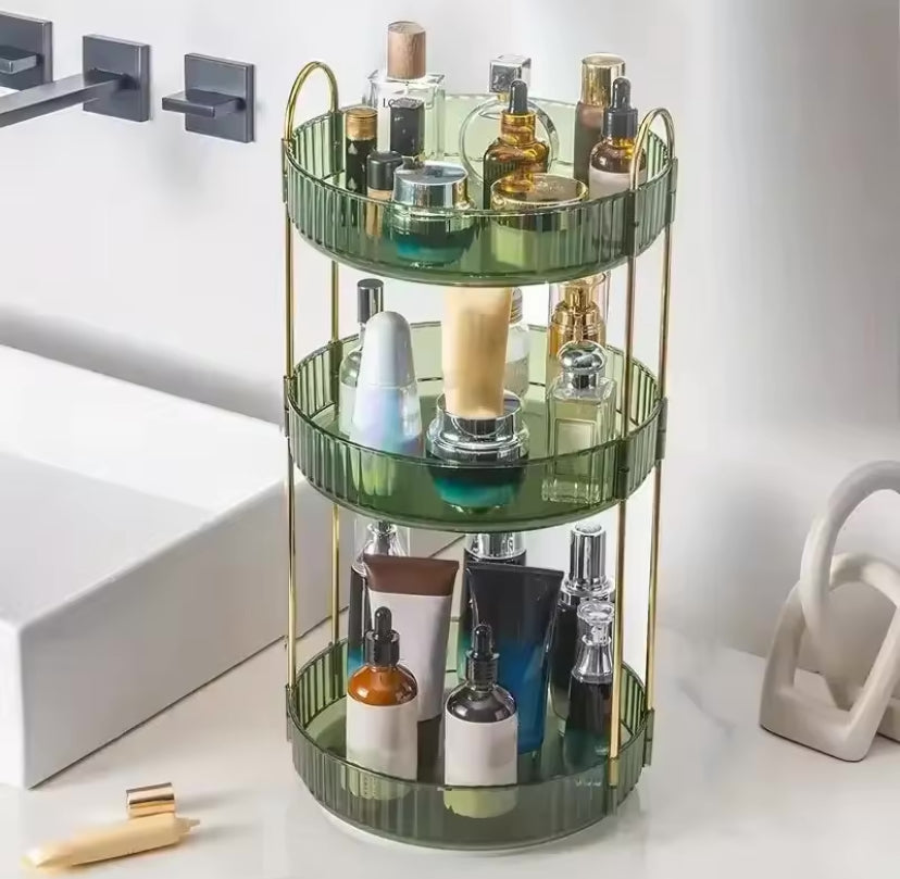 Luxury 360° Rotating Makeup Organizer, Transparent Cosmetics Storage Rack, Multifunctional Large Capacity Storage Box Luxury 360° Rotating Makeup Organizer, Transparent Cosmetics Storage Rack, Multifunctional Large Capacity Storage Box